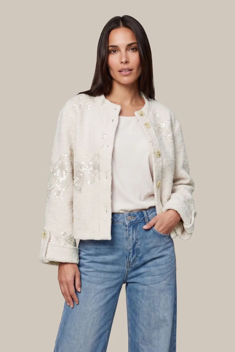 G-maxx Bryndis Coat Wool White, witte wollen jas